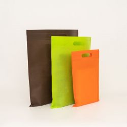 Tasche aus personalisiertem Vliesstoff 25x35 CM | NON-WOVEN TNT DKT BAG | SCREEN PRINTING ON TWO SIDES IN TWO COLORS