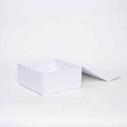Boîte aimantée personnalisée Flatbox 22x22x10 CM | WONDERBOX | STANDARDPAPIER | SIEBDRUCK AUF EINER SEITE IN EINER FARBE