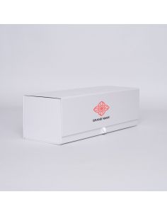 Boîte aimantée personnalisée Bottlebox 12x40,5x12 CM | BOTTLE BOX | BOÎTE POUR 3 BOUTEILLES | IMPRESSION EN SÉRIGRAPHIE SUR U...