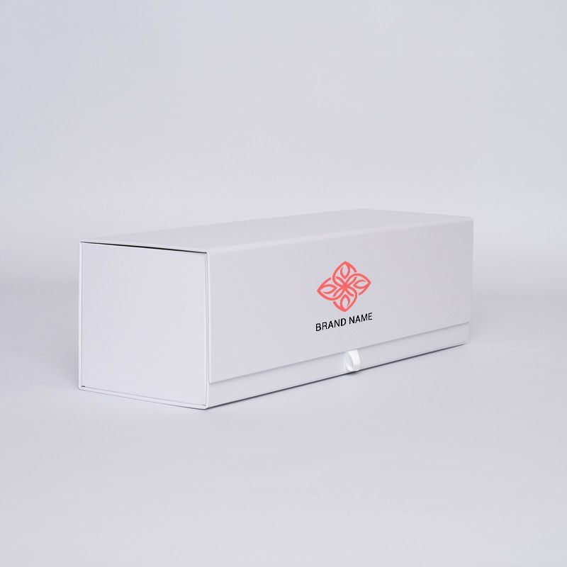 Boîte aimantée personnalisée Bottlebox 12x40,5x12 CM | BOTTLE BOX | BOÎTE POUR 3 BOUTEILLES | IMPRESSION EN SÉRIGRAPHIE SUR U...