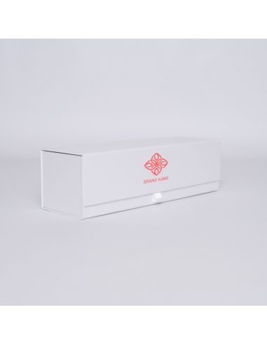 Gepersonaliseerde Gepersonaliseerde magnestische geschenkdoos Bottlebox 10X33X10 CM | BOTTLE BOX | DOOS VOOR 1 FLES | ZEEFBED...