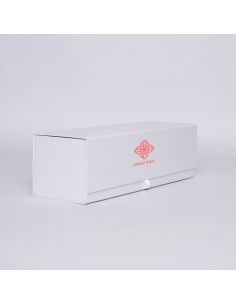 Gepersonaliseerde Gepersonaliseerde magnestische geschenkdoos Bottlebox 12x40,5x12 CM | BOTTLE BOX | DOOS VOOR 1 MAGNUM FLES ...