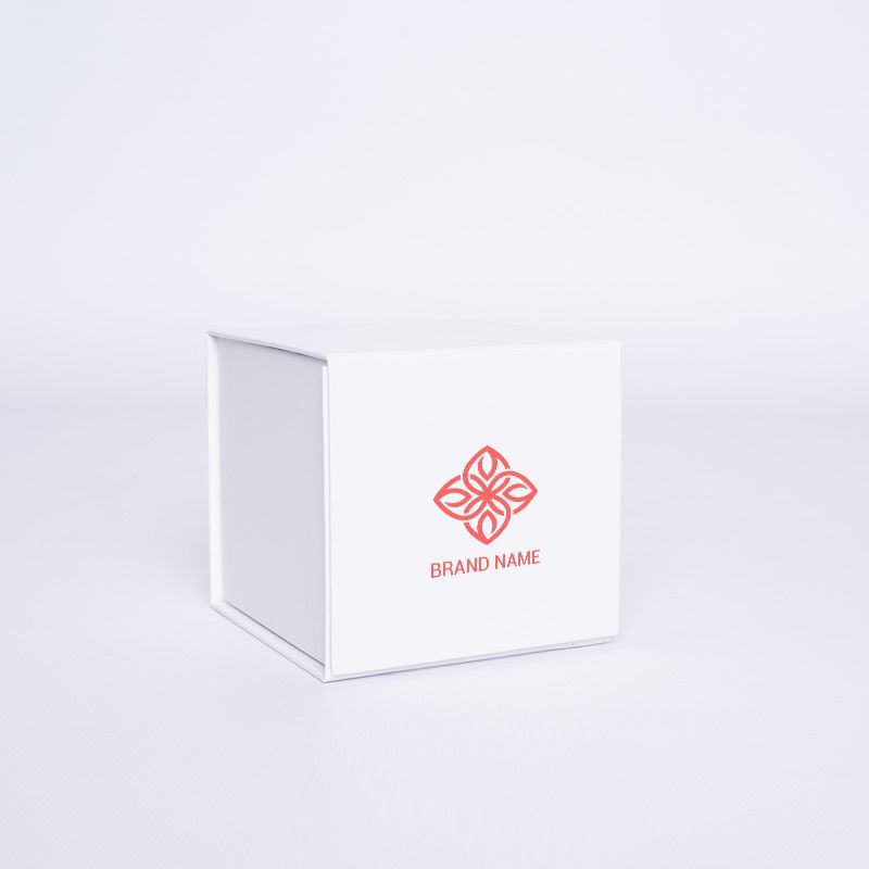 Gepersonaliseerde Gepersonaliseerde magnestische geschenkdoos Cubox 10x10x10 CM | CUBOX | ZEEFBEDRUKKING OP 1 ZIJDE IN 1 KLEUR