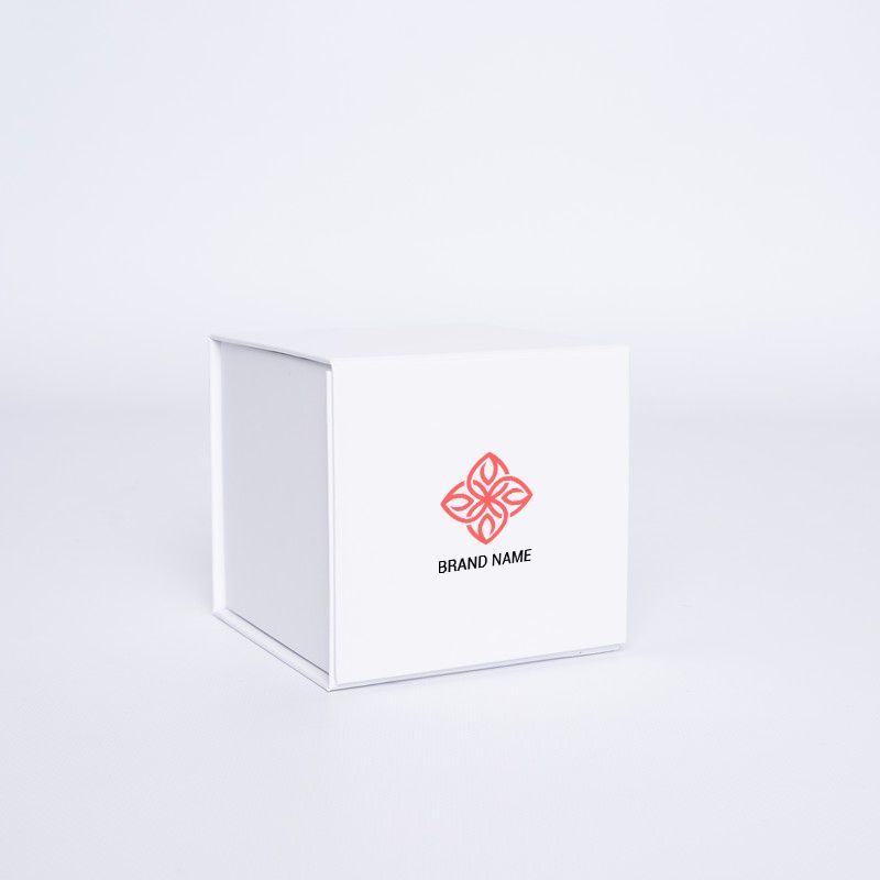 Gepersonaliseerde Gepersonaliseerde magnestische geschenkdoos Cubox 10x10x10 CM | CUBOX | ZEEFBEDRUKKING OP 1 ZIJDE IN 2 KLEUREN