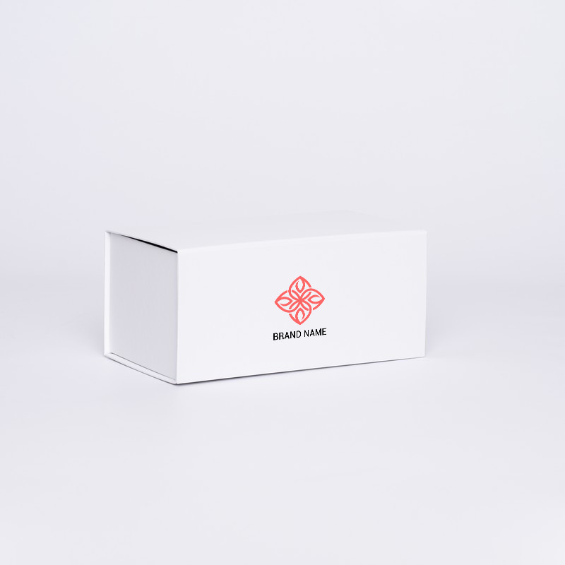 Boîte aimantée personnalisée Flatbox 22x10x11 CM | EVOBOX | IMPRESSION EN SÉRIGRAPHIE SUR UNE FACE EN DEUX COULEURS