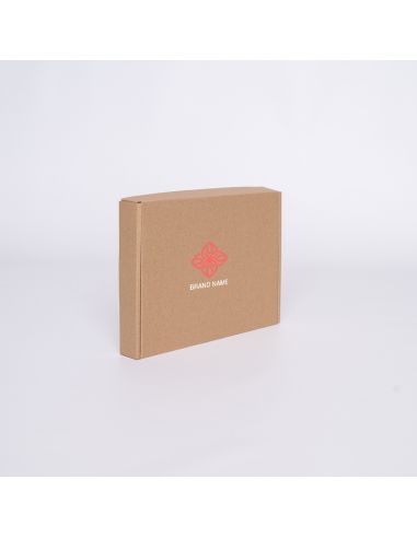Postpack Kraft personalizzabile 22,5x17x3 CM | POSTPACK | STAMPA SERIGRAFICA SU UN LATO IN DUE COLORI