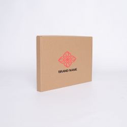 Postpack Kraft personalizable 31,5x22,5x3 CM | POSTPACK | IMPRESIÓN SERIGRÁFICA DE UN LADO EN DOS COLORES