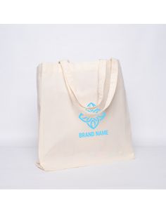 Customized Personalized reusable cotton bag 38x10x42 CM | COTTON SHOPPING BAG | SCREEN PRINTING ON TWO SIDES IN ONE COLOUR