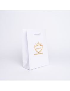 Customized Laminated Personalized shopping bag Noblesse 16x8x23 CM | LAMINATED NOBLESSE PAPER BAG | SCREEN PRINTING ON TWO SI...