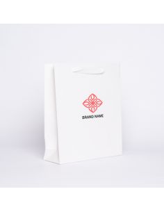 Shopping bag personalizzata Noblesse Laminata 28x8x32 CM | SAC PAPIER NOBLESSE PLASTIFIÉ | IMPRESSION EN SÉRIGRAPHIE SUR DEUX...