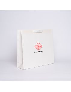 Shopping bag personalizzata Noblesse Laminata 42x11x38 CM | SHOPPING BAG NOBLESSE LAMINATA | STAMPA SERIGRAFICA SU DUE LATI I...