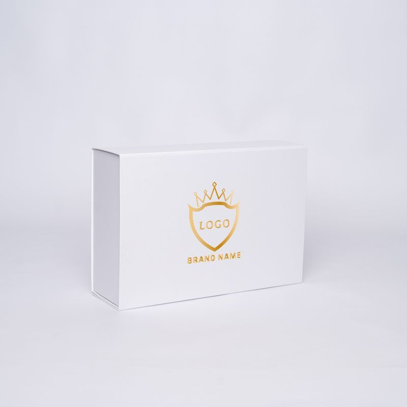 Boîte aimantée personnalisée Flatbox 33x22x10 CM | WONDERBOX | STANDARD PAPER | HOT FOIL STAMPING