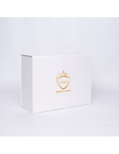 Boîte aimantée personnalisée Flatbox 40x30x15 CM | WONDERBOX |PAPIER STANDARD | IMPRESSION À CHAUD
