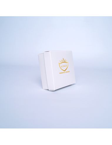 Gepersonaliseerde Gepersonaliseerde doos met deksel Campana 8x8x4 CM | CAMPANA | WARMTEDRUK | CENTURYPRINT