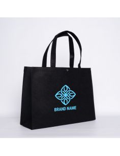 Customized Personalized reusable felt bag 45x13x33 CM | FELT SHOPPING BAG | SCREEN PRINTING ON ONE SIDE IN ONE COLOUR