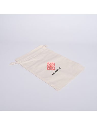 Customized Personalized cotton pouch 20x30 CM | COTTON POUCH | SCREEN PRINTING ON ONE SIDE IN TWO COLOURS