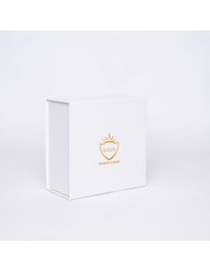 Boîte aimantée personnalisée Flatbox 30x30x12 CM | WONDERBOX | PAPIER STANDARD |IMPRESSION À CHAUD