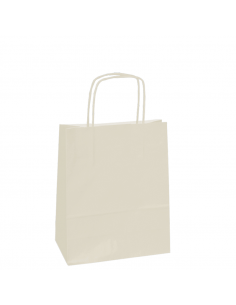 Customized 26x11x34,5 26x11x34,5 CM | PAPER BAG SAFARI | FLEXO PRINTING IN ONE COLOR ON PRE-DEFINED AREAS ON BOTH SIDES