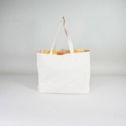 Bolsa de algodón reutilizable personalizada 48x20x40 CM | SHOPPING BAG EN COTON | IMPRESSION EN SÉRIGRAPHIE SUR DEUX FACES EN...