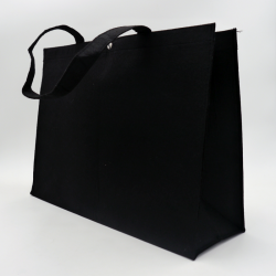 Customized Personalized reusable felt bag 45x13x33 CM | FELT SHOPPING BAG | SCREEN PRINTING ON ONE SIDE IN TWO COLOURS