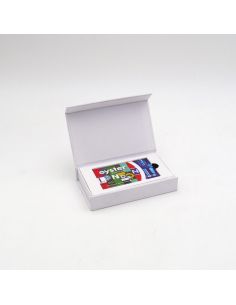 Caja magnética personalizada Palace 12x7x2 CM | KARTENHALTER | SIEBDRUCK AUF EINER SEITE IN EINER FARBE