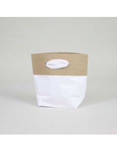 Shopping bag personalizzata Ciment 15x8x20 CM | SHOPPING BAG CEMENT PREMIUM | STAMPA SERIGRAFICA SU UN LATO IN DUE COLORI
