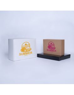 Customized Customizable Kraft Postpack 22,5x17x3 CM | POSTPACK | SCREEN PRINTING ON ONE SIDE IN ONE COLOUR