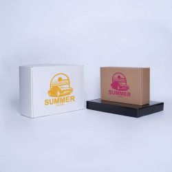 Postpack Kraft personalizable 34x24x10,5 CM | POSTPACK | SCREEN PRINTING ON ONE SIDE IN ONE COLOUR