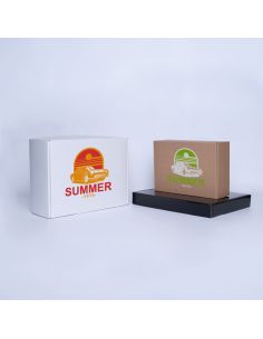 Customized Customizable Kraft Postpack 22,5x17x3 CM | POSTPACK | SCREEN PRINTING ON ONE SIDE IN TWO COLOURS
