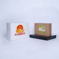 Customized Shipping boxes 25x23x11 CM | POSTPACK | SCREEN PRINTING ON ONE SIDE IN TWO COLOURS