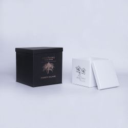Gepersonaliseerde Gepersonaliseerde doos met deksel Flowerbox 25x25x25 CM | FLOWERBOX |HEISSDRUCK