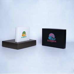 Customized Personalized foldable box Campana 25x20x5 CM | CAMPANA | SCREEN PRINTING ON ONE SIDE IN TWO COLOURS
