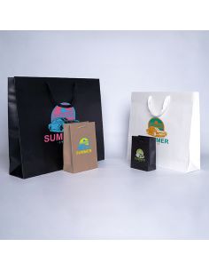 Customized Laminated Personalized shopping bag Noblesse 10x10x38 CM | SAC PAPIER NOBLESSE PLASTIFIÉ (BOUTEILLE) | IMPRESSION ...