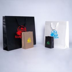Shopping bag personalizzata Noblesse Laminata 28x8x32 CM | SAC PAPIER NOBLESSE PLASTIFIÉ | IMPRESSION EN SÉRIGRAPHIE SUR UNE ...