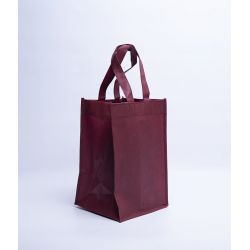Customized Customized non-woven bottle bag 20x20x33 CM | SAC LUS 4 BOUTEILLES NON TISSÉ TNT | IMPRESSION EN SÉRIGRAPHIE SUR D...
