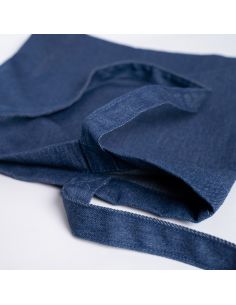 Personalisierte wiederverwendbare Jeanstasche 38x42 CM | DENIM TOTE BAG | ZWEI-SEITIGER SIEBDRUCK IN ZWEI FARBEN