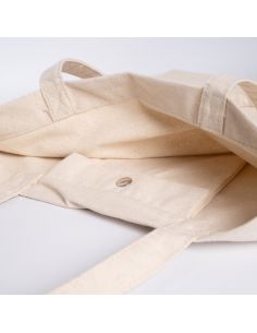 Borsa di cotone riutilizzabile personalizzata con tasca 38x42 CM | TOTE COTTON BAG POCKET | SCREEN PRINTING ON TWO SIDES IN O...