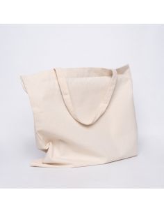 Bolsa de algodón reutilizable personalizada con bolsillo 38x42 CM | BOLSA TOTE POCKET DE ALGODÓN | IMPRESIÓN SERIGRÁFICA DE U...